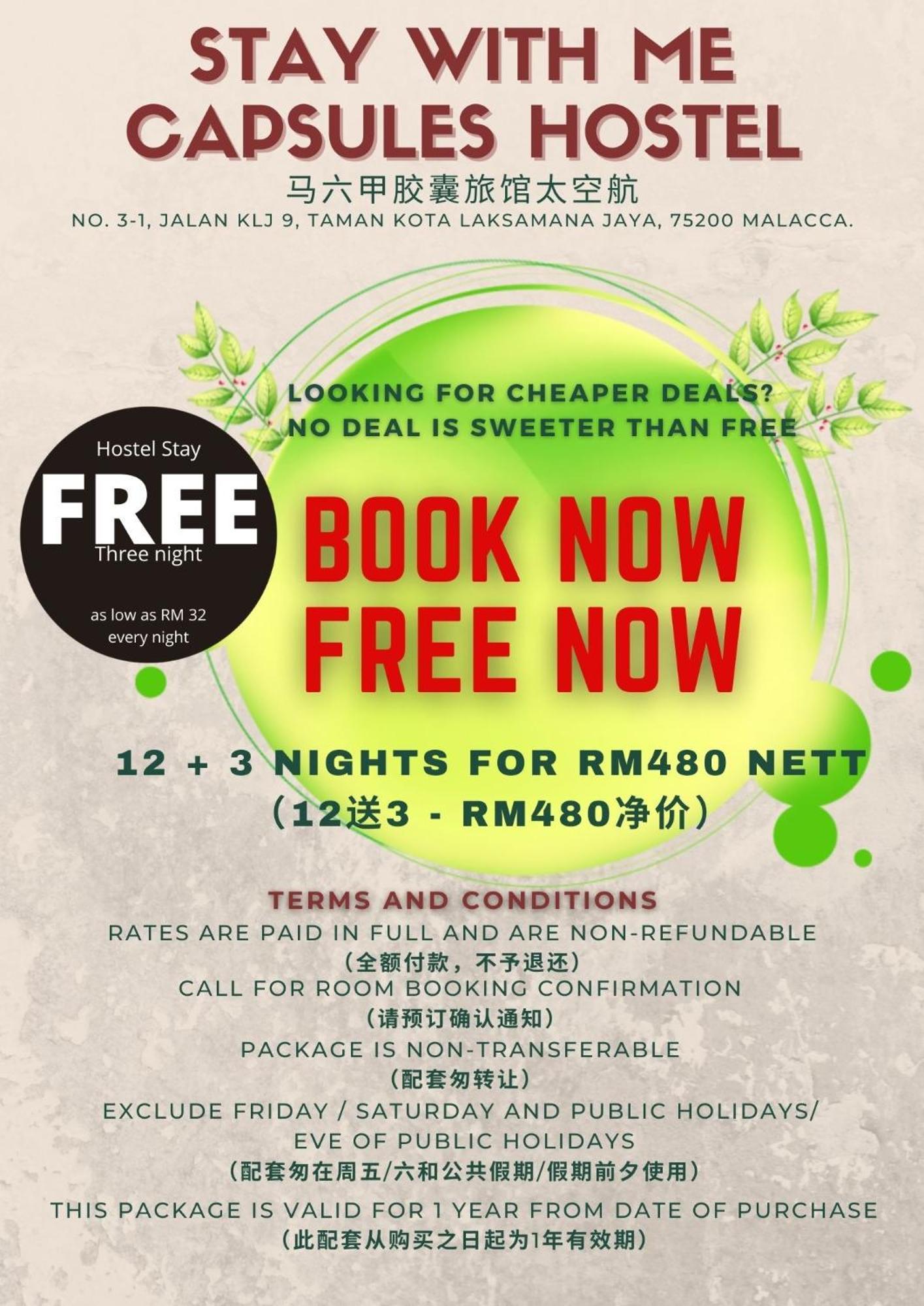 Stay With Me Capsules Hostel Malacca Ngoại thất bức ảnh